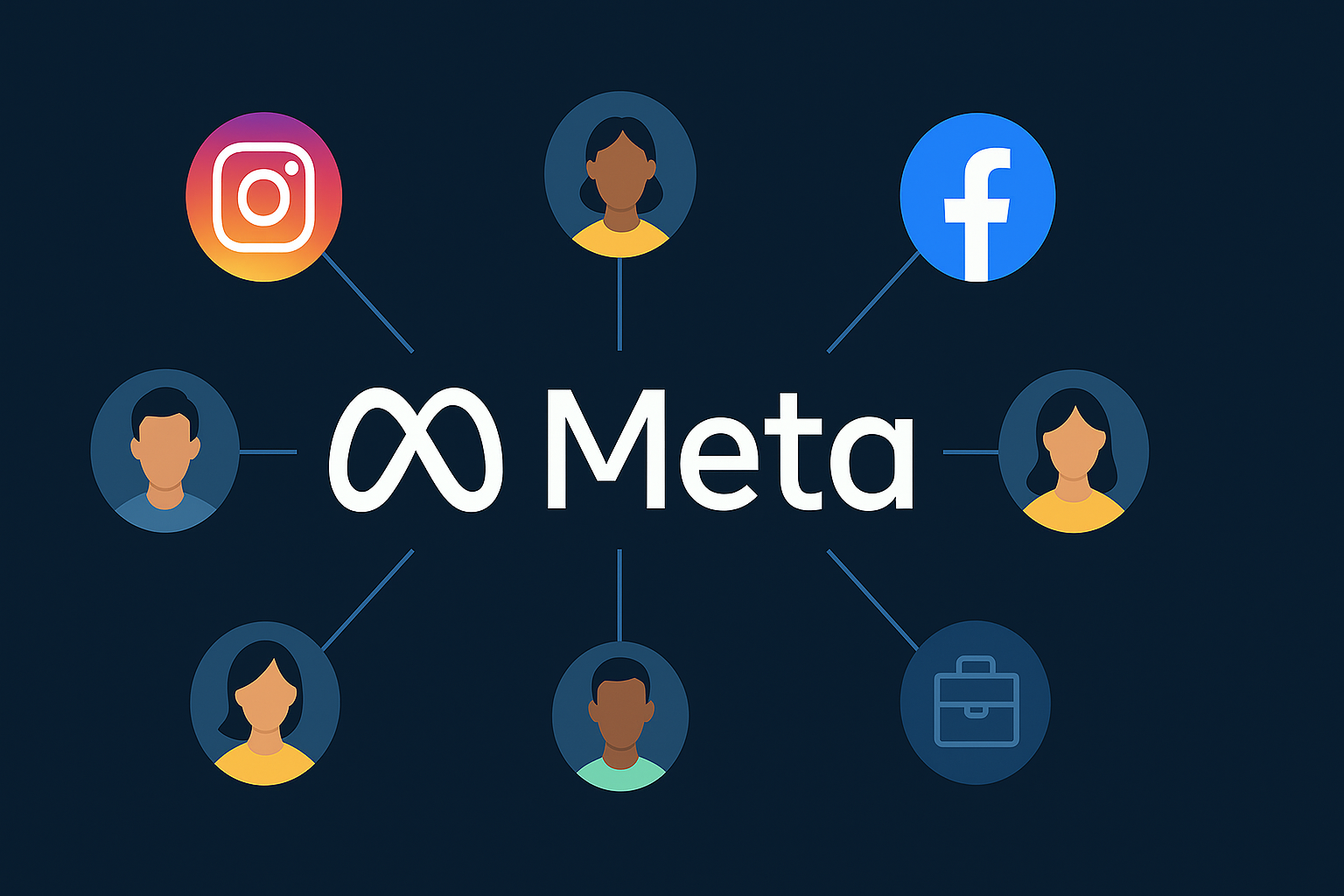Meta marketing vizual: kako Instagram i Facebook povezuju korisnike s brendom kroz digitalne mreže. Meta platforma u centru strategije rasta.